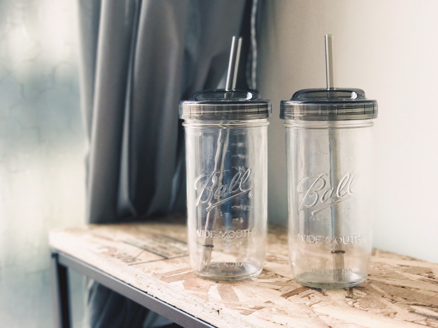 Ball 梅森罐 夏日搖搖飲料杯兩入組 24oz 寬口2