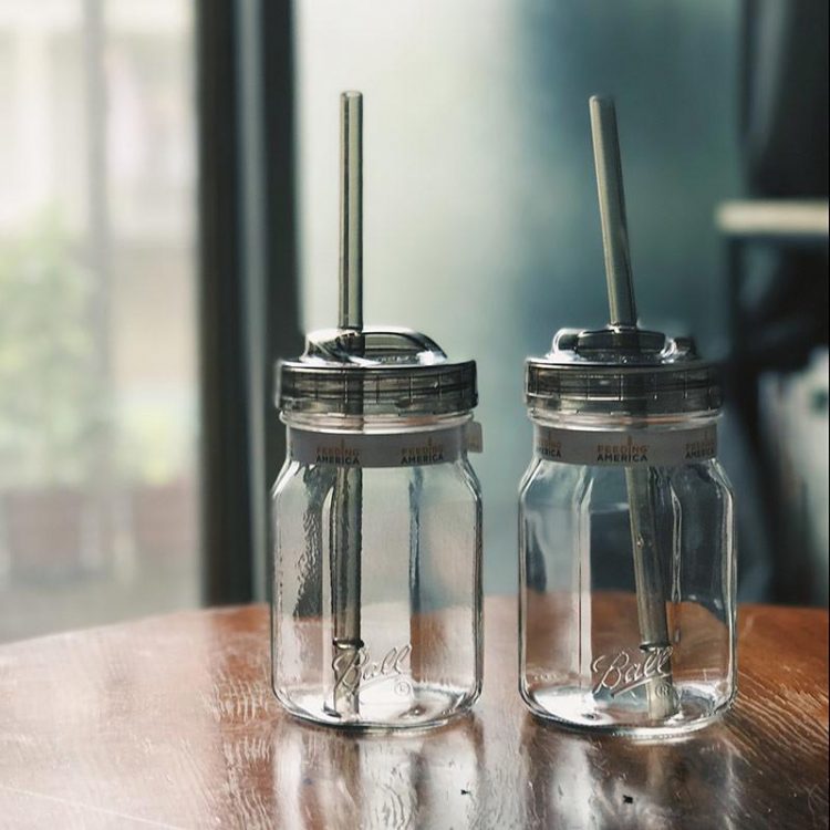 梅森罐 窄口吸管杯蓋組4