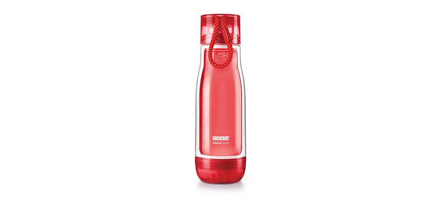 美國 ZOKU 繽紛玻璃雙層隨身瓶 475ml (紅)