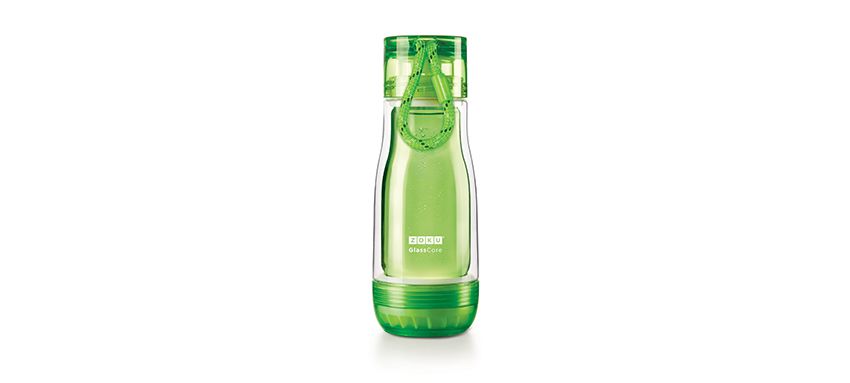 美國 ZOKU 繽紛玻璃雙層隨身瓶 355ml (綠)