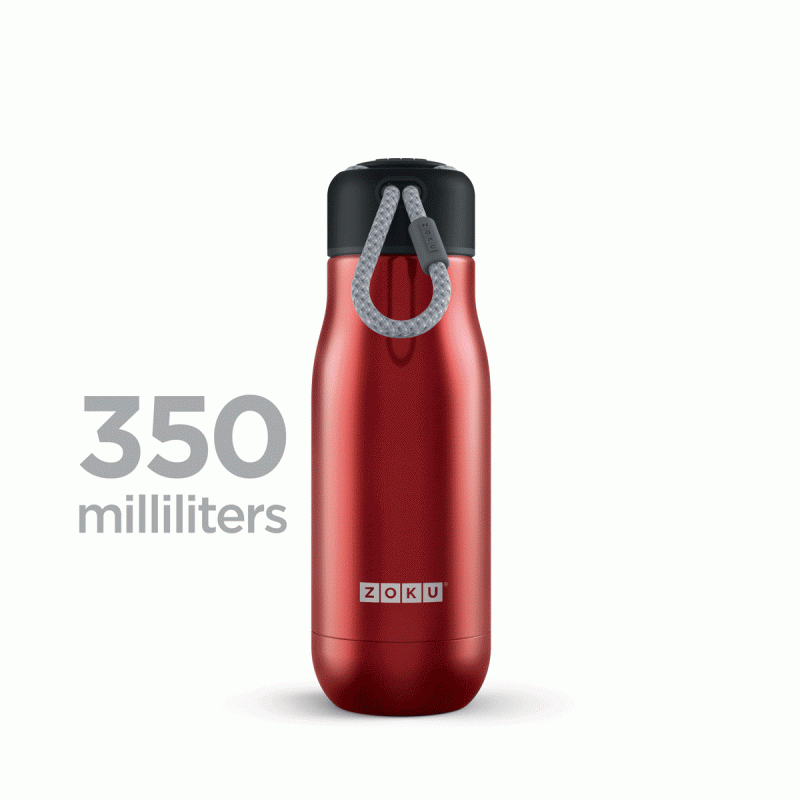 美國 ZOKU真空不鏽鋼保溫瓶 (350ml) 豔陽紅