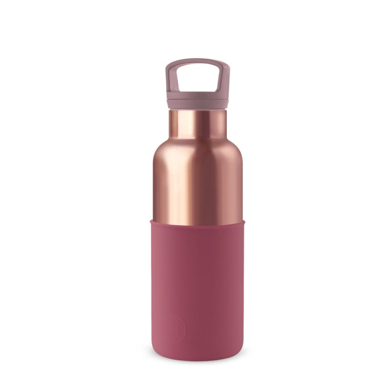 美國 HYDY 時尚不銹鋼保溫水瓶 480ml 蜜粉金瓶 (酒紅)
