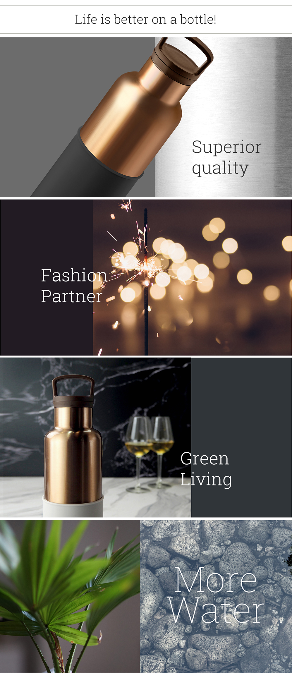 美國 HYDY 時尚不銹鋼保溫水瓶雙瓶組 金瓶雲灰+金瓶海藻綠 