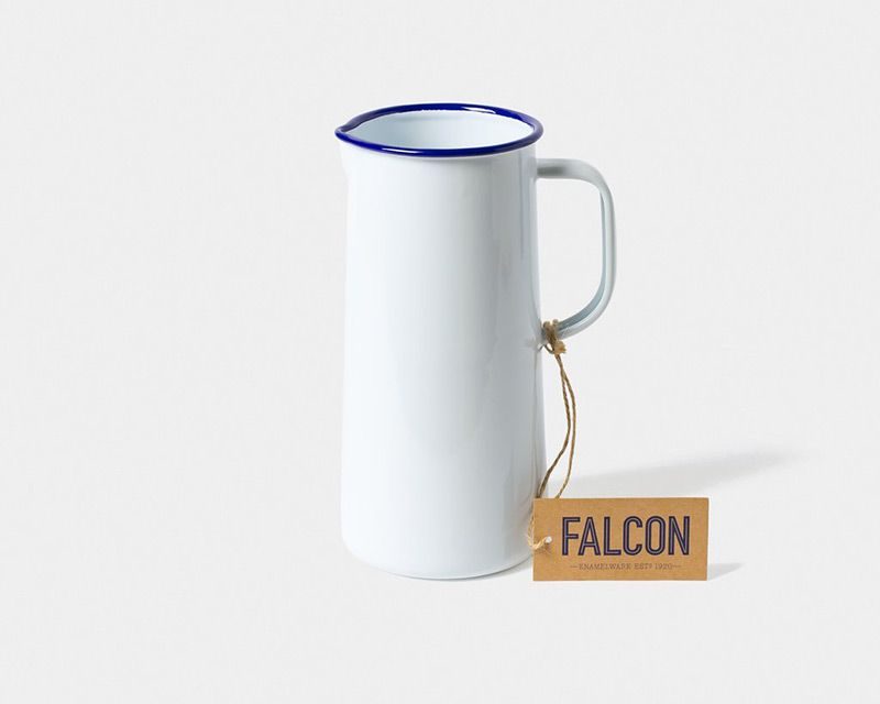 英國 Falcon 獵鷹琺瑯 牛奶罐 水罐 1704ml (藍白)