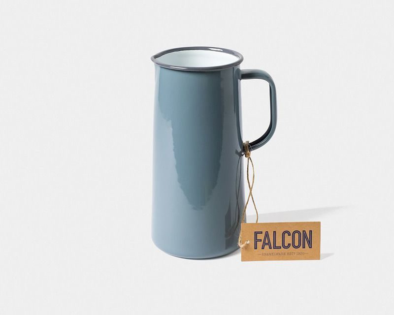 英國 Falcon 獵鷹琺瑯 牛奶罐 水罐 1704ml (灰白)