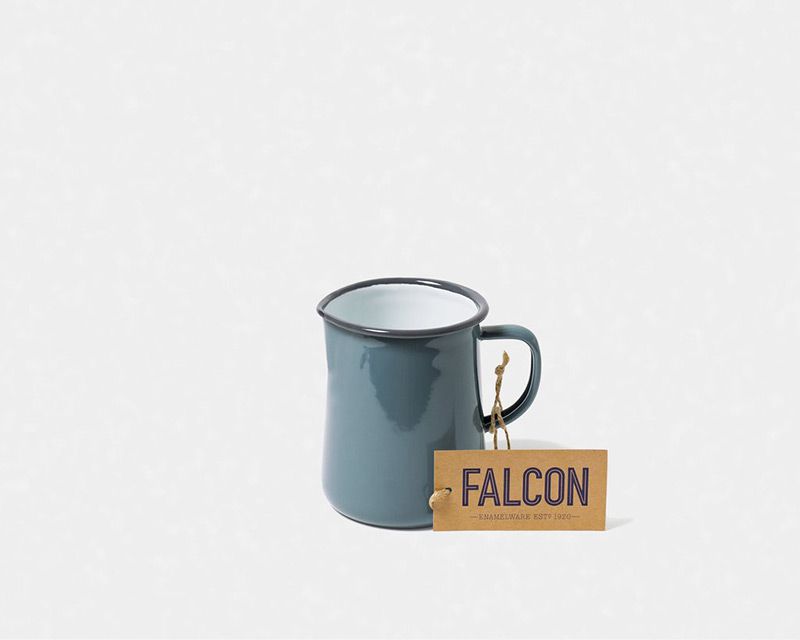 英國 Falcon 獵鷹琺瑯 牛奶罐 水罐 醬汁罐 536ml (灰白)