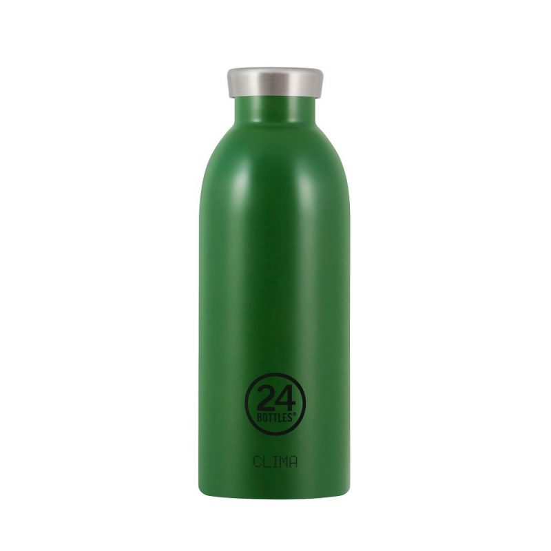 義大利 24Bottles 不鏽鋼雙層保溫瓶 500ml (森林綠)