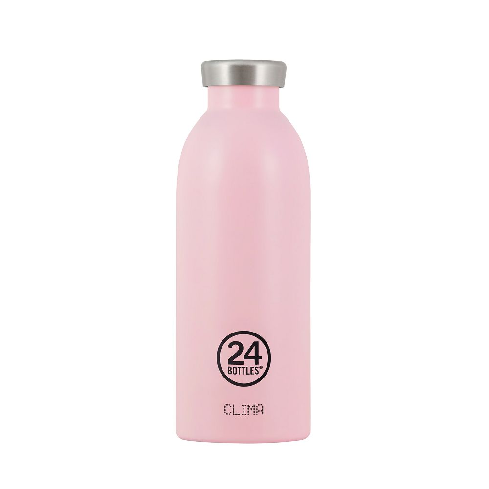 24Bottles_糖果粉 義大利 24Bottles 不鏽鋼雙層保溫瓶 500ml (糖果粉)