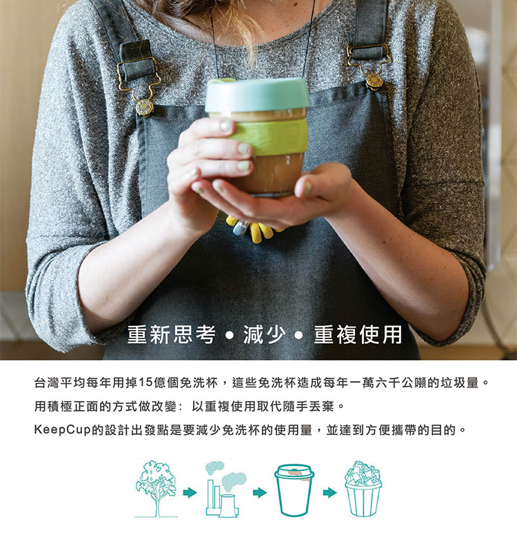 澳洲 KeepCup 隨身咖啡杯 醇釀系列 M - 奶茶