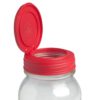 美國 reCAP Flip 梅森罐專用 窄口多功能杯蓋 紅色