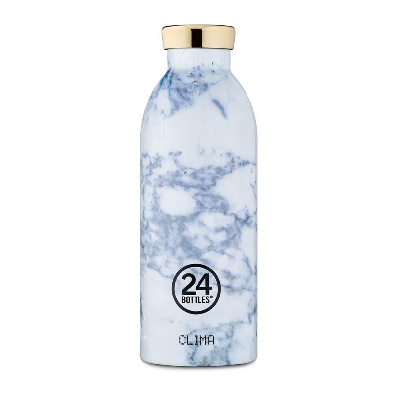 義大利 24Bottles 不鏽鋼雙層保溫瓶 500ml (藍紋大理石)