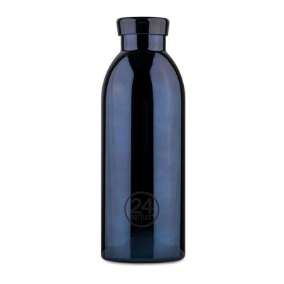 義大利 24Bottles 不鏽鋼雙層保溫瓶 500ml (黑金)