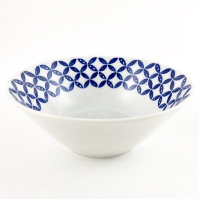 日本 美濃燒 藍花紋 瓷碗
