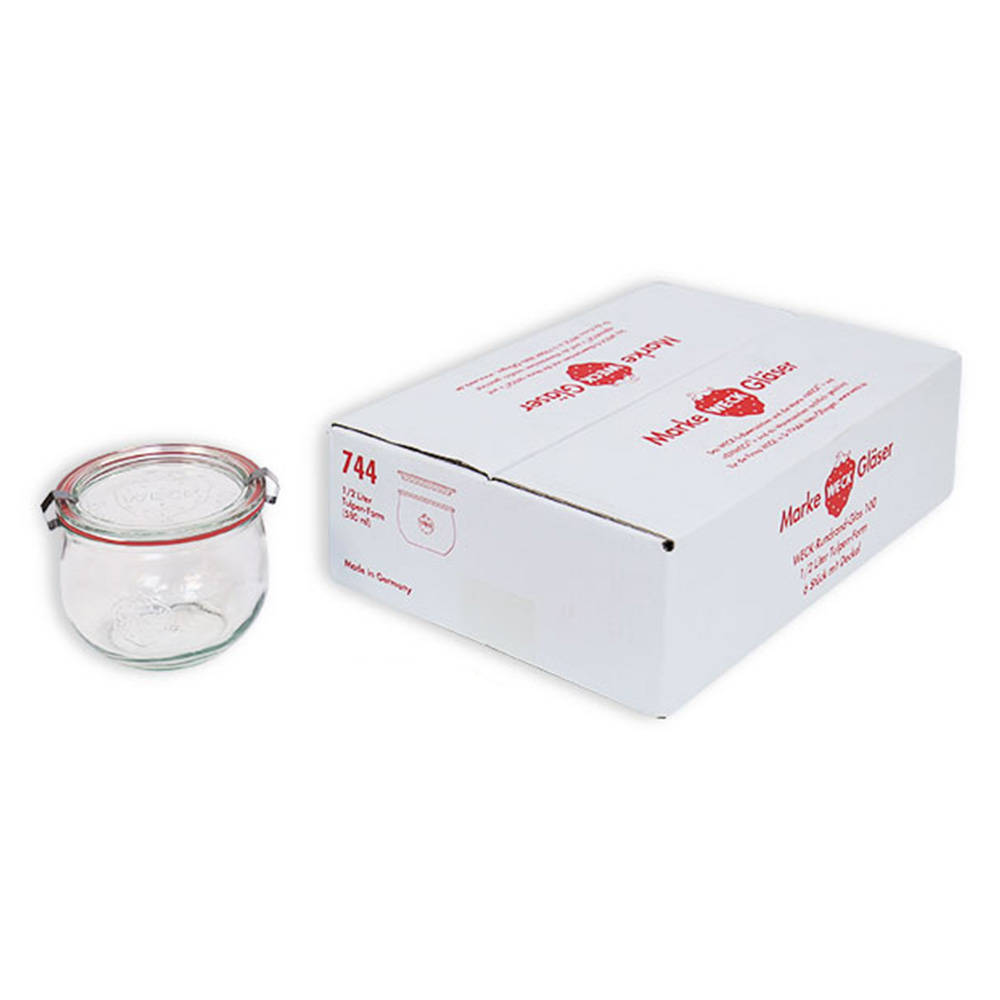 WECK_744x6_AD 德國 WECK 744 玻璃密封罐 Tulip Jar 580ml 單箱6入