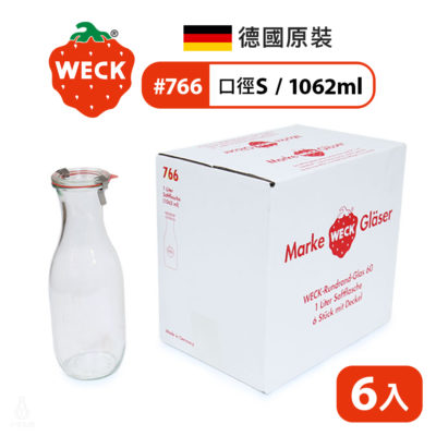 德國 WECK 766 玻璃密封罐 Juice Jar 1062ml 單箱6入