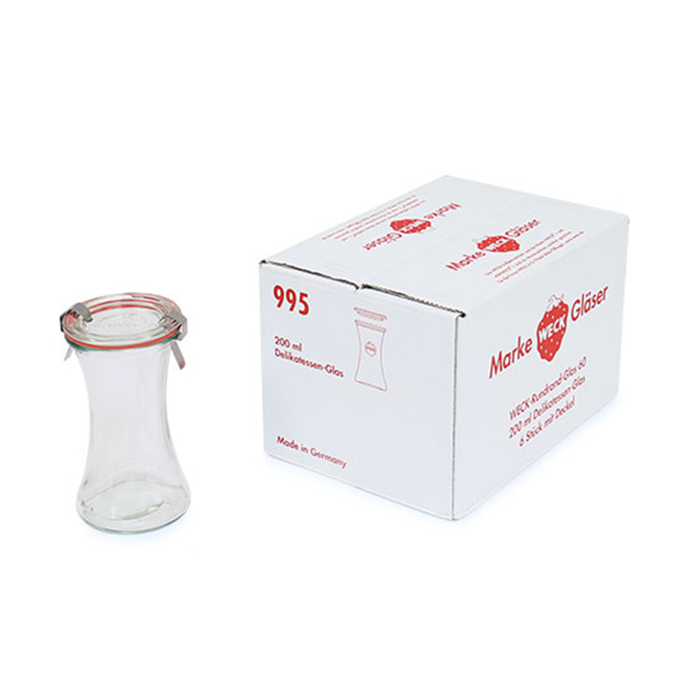 WECK_995x6_AD 德國 WECK 995 玻璃密封罐 Delikatessen Jar 200ml 單箱6入