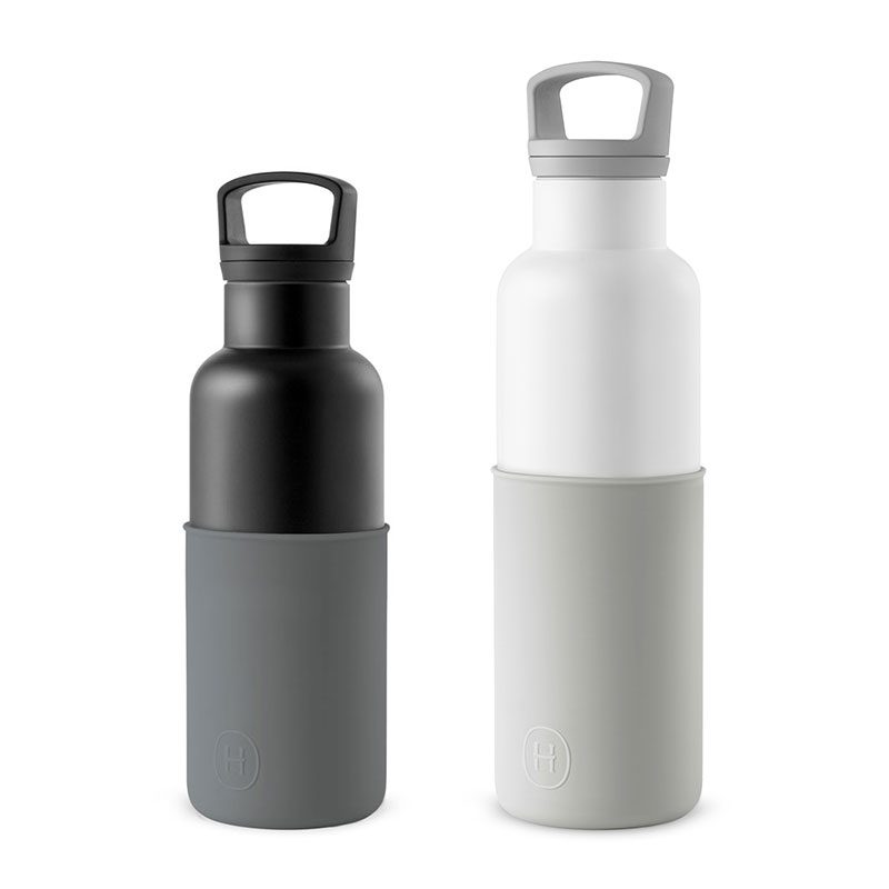 美國 HYDY 時尚不銹鋼保溫水瓶雙瓶組 白瓶+輕巧黑瓶 (顏色任選)