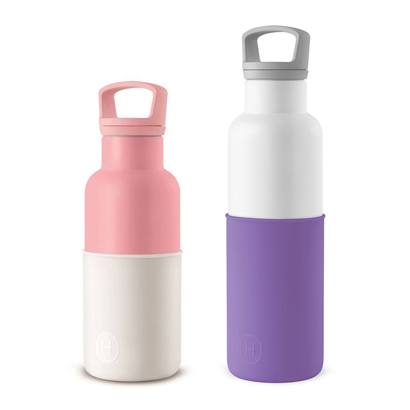美國 HYDY 時尚不銹鋼保溫水瓶雙瓶組 白瓶+玫瑰粉瓶 (顏色任選)