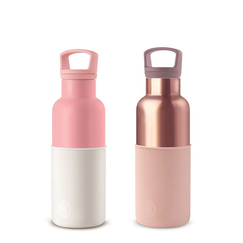 美國 HYDY 時尚不銹鋼保溫水瓶雙瓶組 玫瑰粉瓶+蜜粉金瓶 (顏色任選)