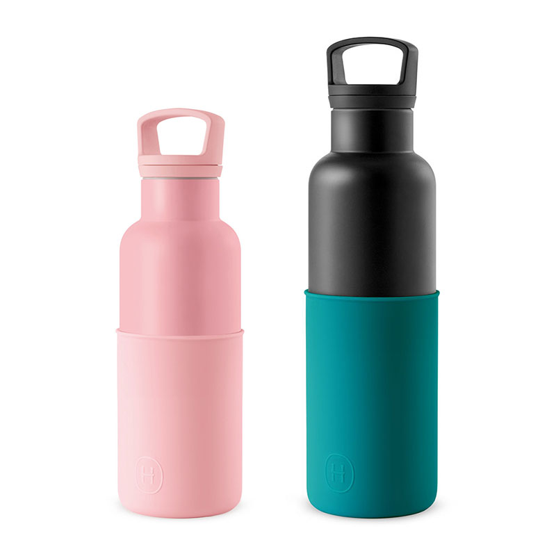 美國 HYDY 時尚不銹鋼保溫水瓶雙瓶組 黑瓶+玫瑰粉瓶 (顏色任選)