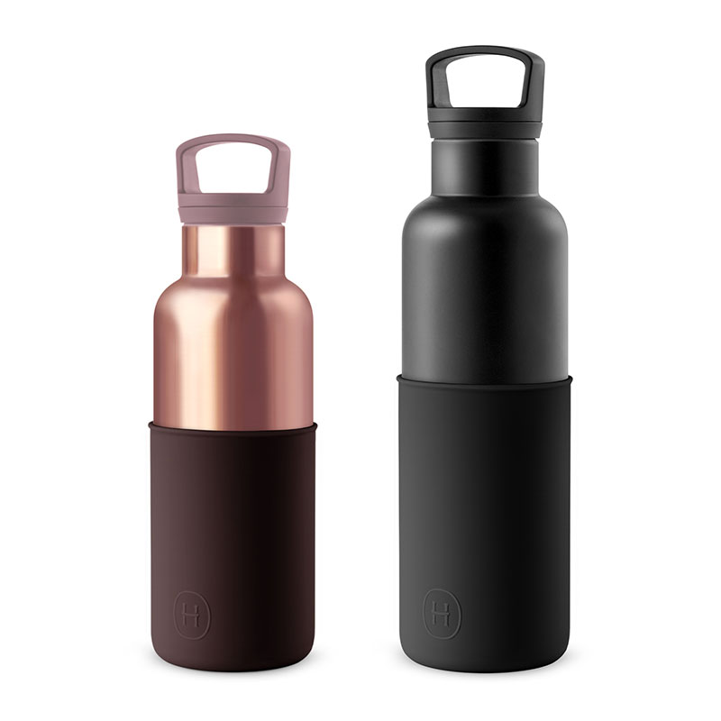美國 HYDY 時尚不銹鋼保溫水瓶雙瓶組 黑瓶+蜜粉金瓶 (顏色任選)