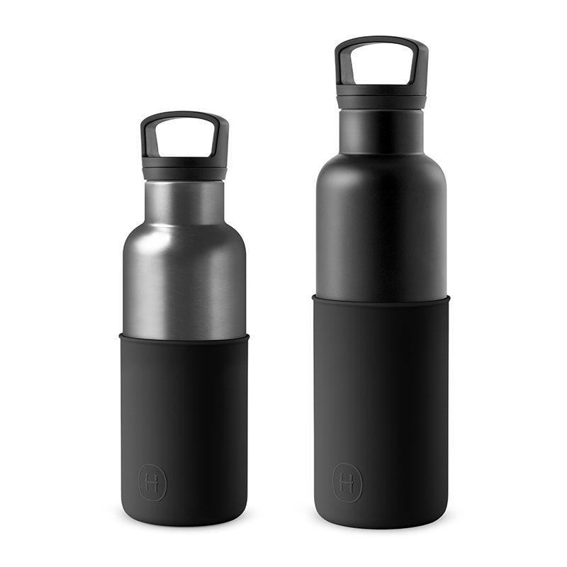 美國 HYDY 時尚不銹鋼保溫水瓶雙瓶組 黑瓶+鈦灰瓶 (顏色任選)