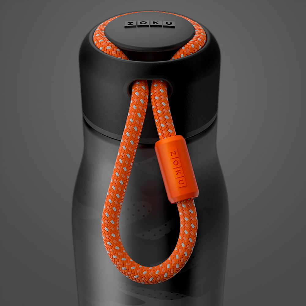 08 美國 ZOKU 設計款 真空不鏽鋼保溫瓶 500ml 黑迷彩