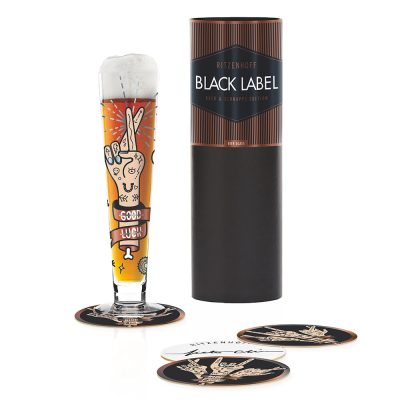 德國 RITZENHOFF BLACK LABEL 黑標經典啤酒杯-給我好運