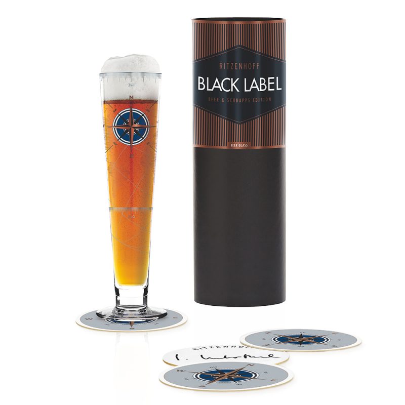 德國 RITZENHOFF BLACK LABEL 黑標經典啤酒杯-航海地圖