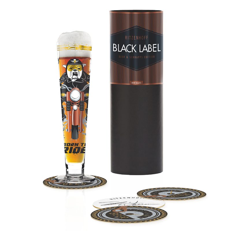 德國 RITZENHOFF BLACK LABEL 黑標經典啤酒杯-飆車犬