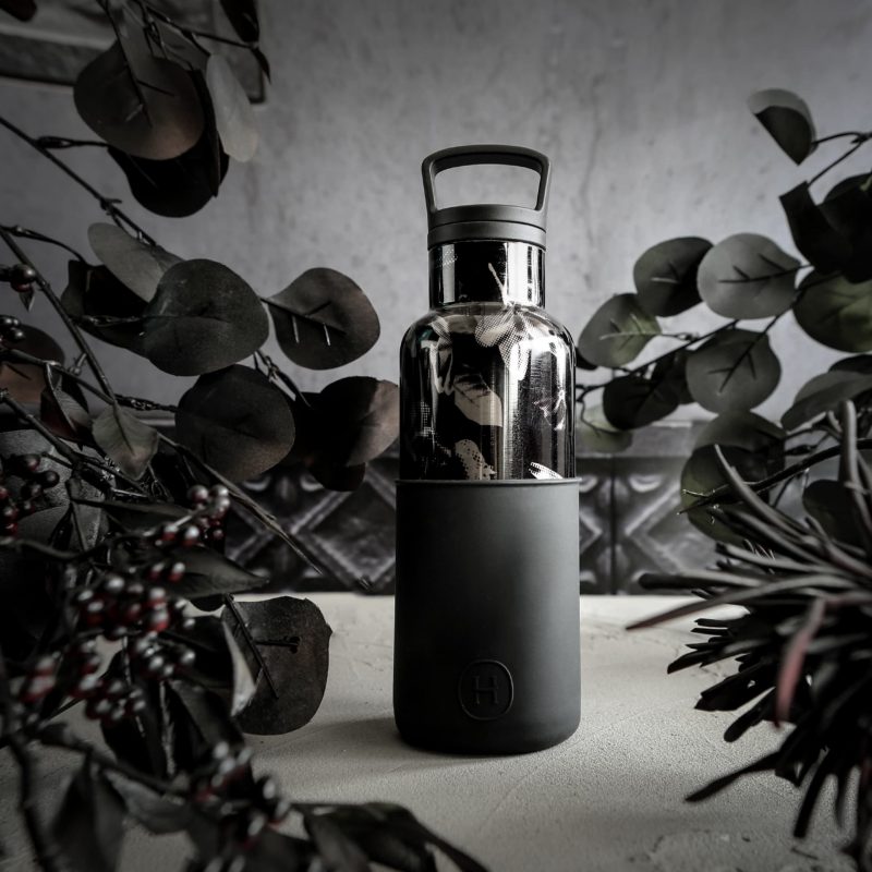 美國 HYDY 時尚不銹鋼保溫水瓶 480ml 黑花瓶 (油墨黑)