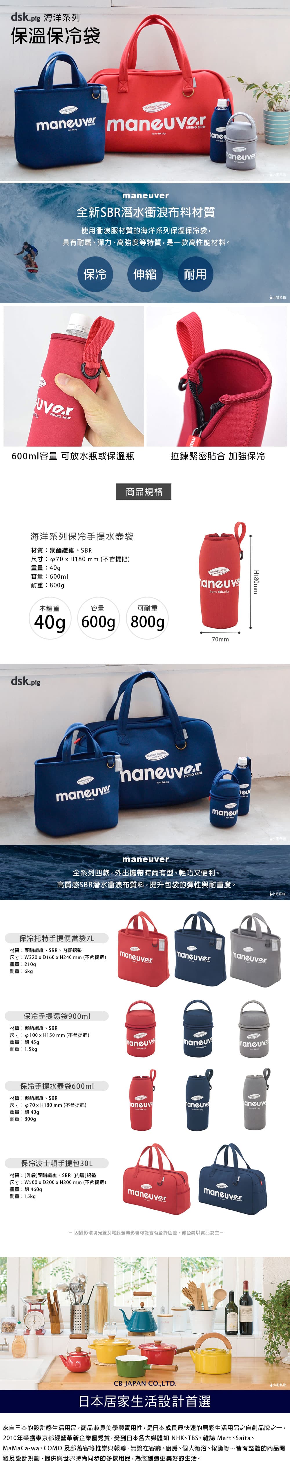 CB Japan 海洋系列保冷手提水壺袋