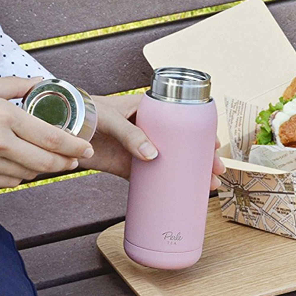 CB-Perle粉色佳人雙層保冷保溫杯355ml蜜糖粉1