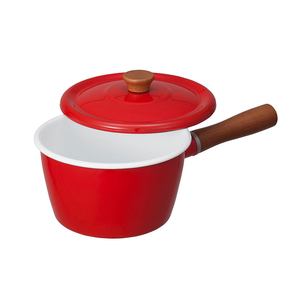 CB北歐系列琺瑯原木加蓋片手湯鍋-熱情紅-(2)