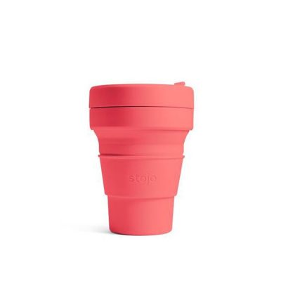 美國 Stojo 折疊伸縮杯 16oz 珊瑚紅 (紐約Tribeca限定版)