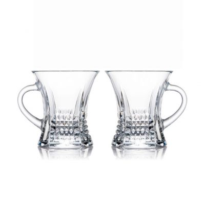 歐洲 ROGASKA 水晶玻璃 DIAMOND 純萃精鑽 茶杯 2支裝