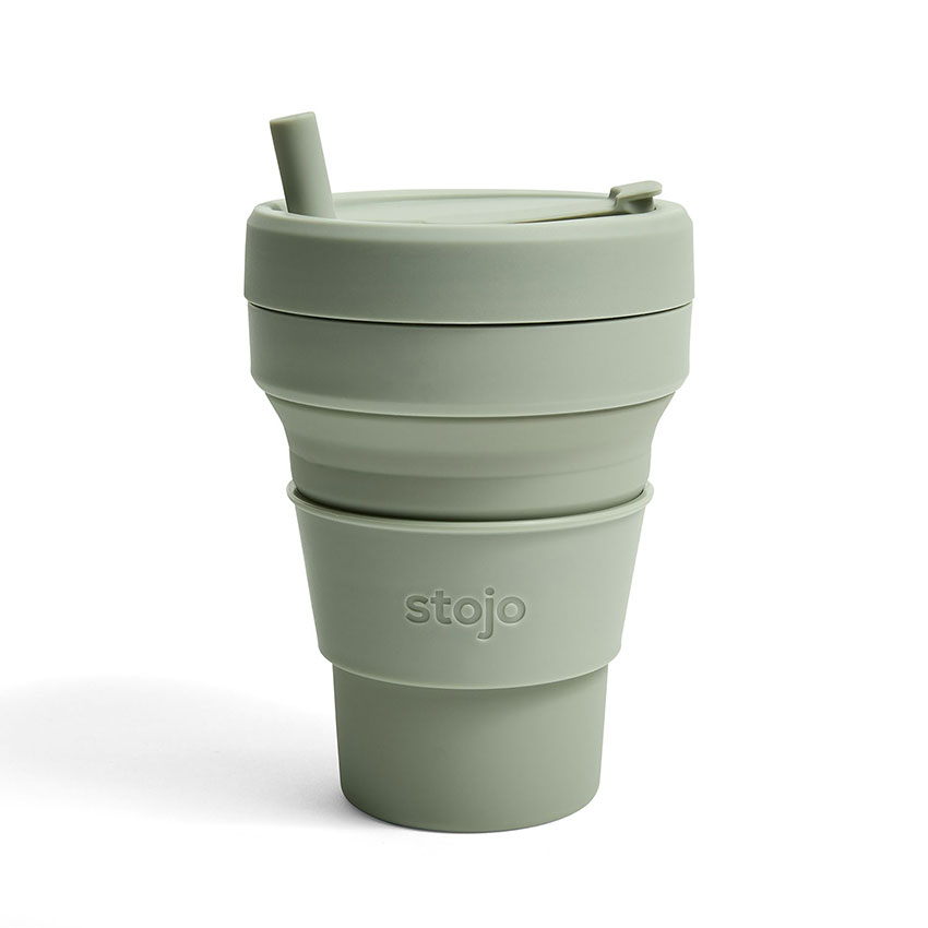 24oz_軍綠色 美國 Stojo 折疊伸縮杯 24oz 軍綠
