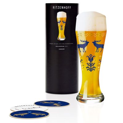 德國 RITZENHOFF WEIZEN 小麥胖胖啤酒杯-歡慶麋鹿