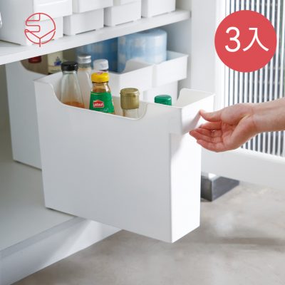 SHIMOYAMA_11CM面寬廚櫃隙縫多功能收納盒(附輪)-3入-1