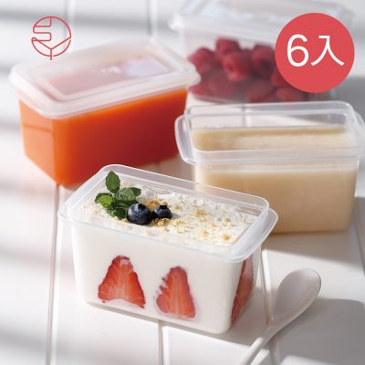 SHIMOYAMA_單格堅果穀物:甜點冷藏冷凍保鮮盒附蓋-280ml-6入-1