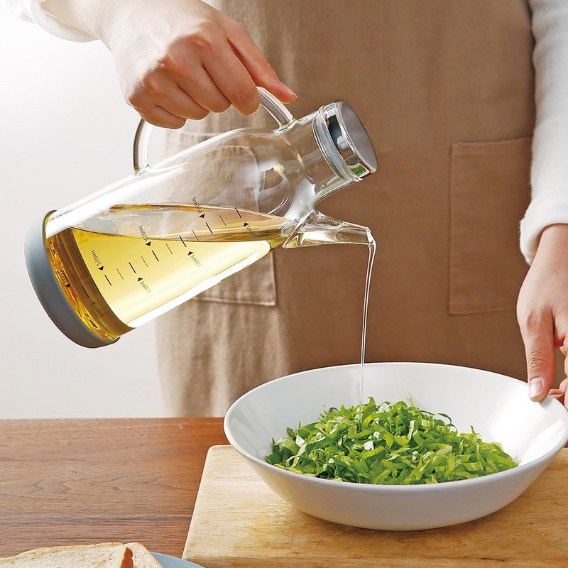 SHIMOYAMA_高透耐熱防漏不鏽鋼蓋玻璃油壺-550ml-1