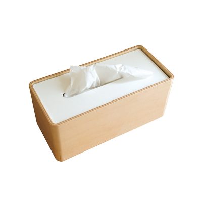 日本 Lemnos STOCK 木質面紙盒 (白)