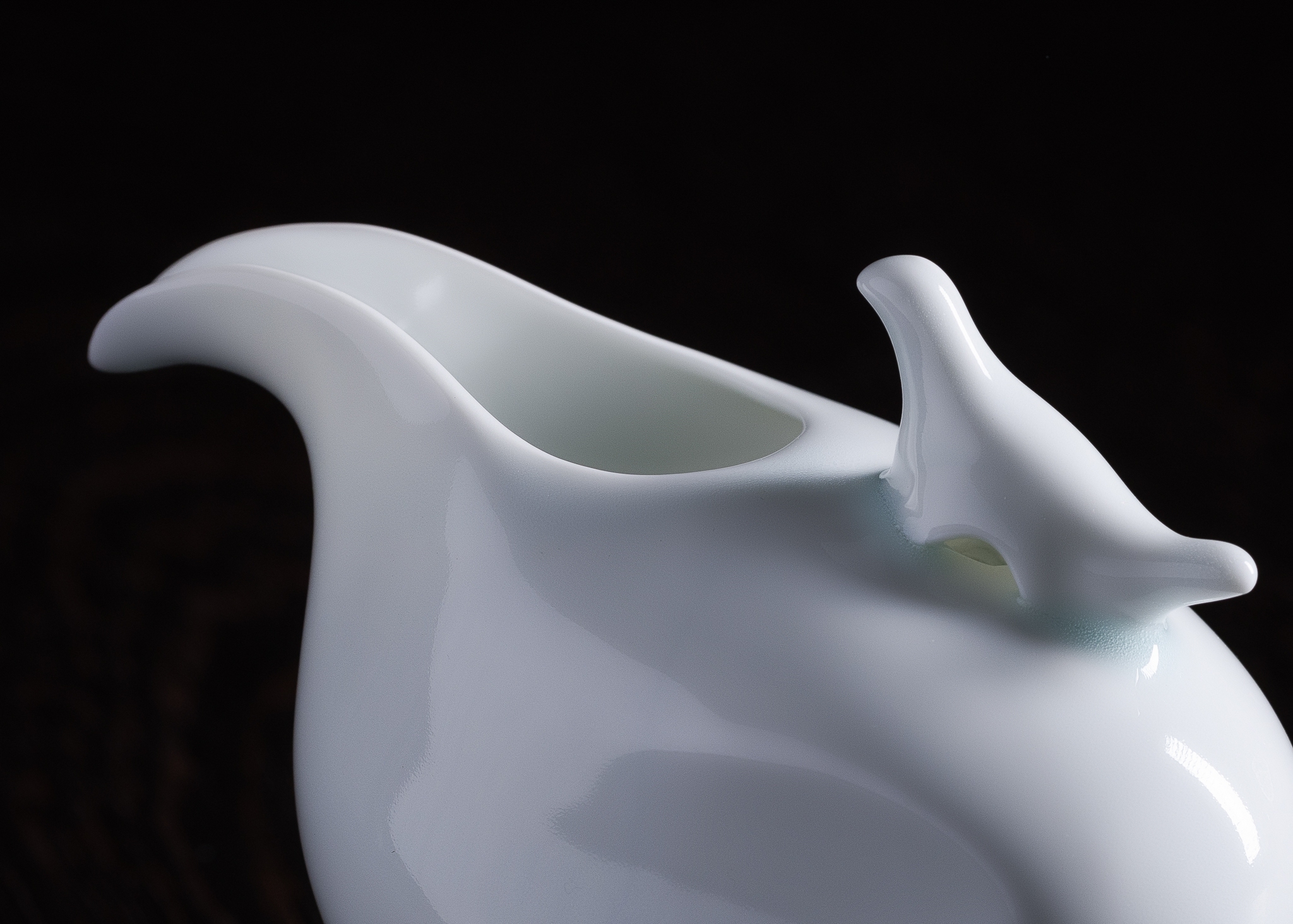 日本 三川內燒 鶯鳴 片口 清酒壺