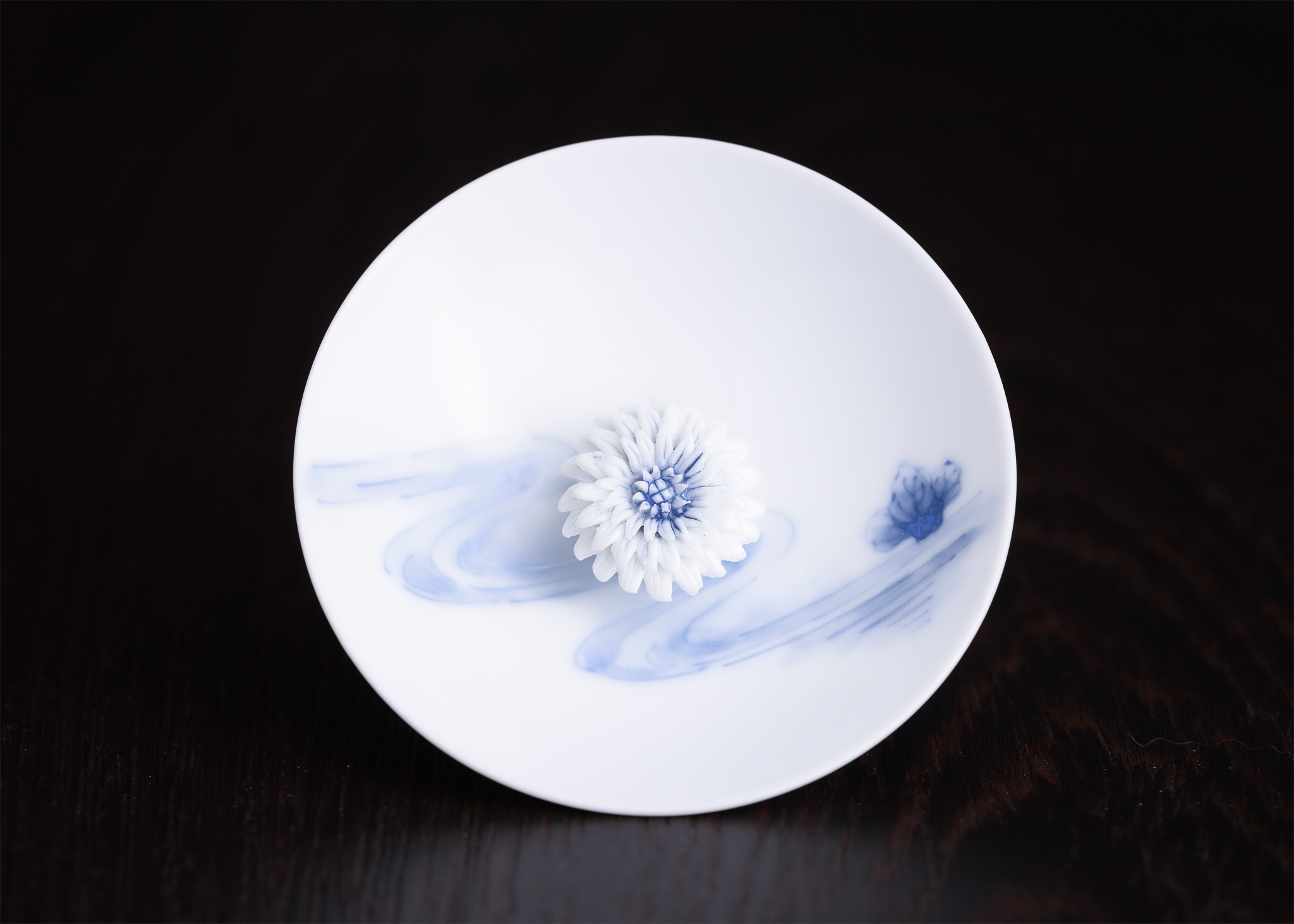 日本 三川內燒 菊飾丸 清酒杯