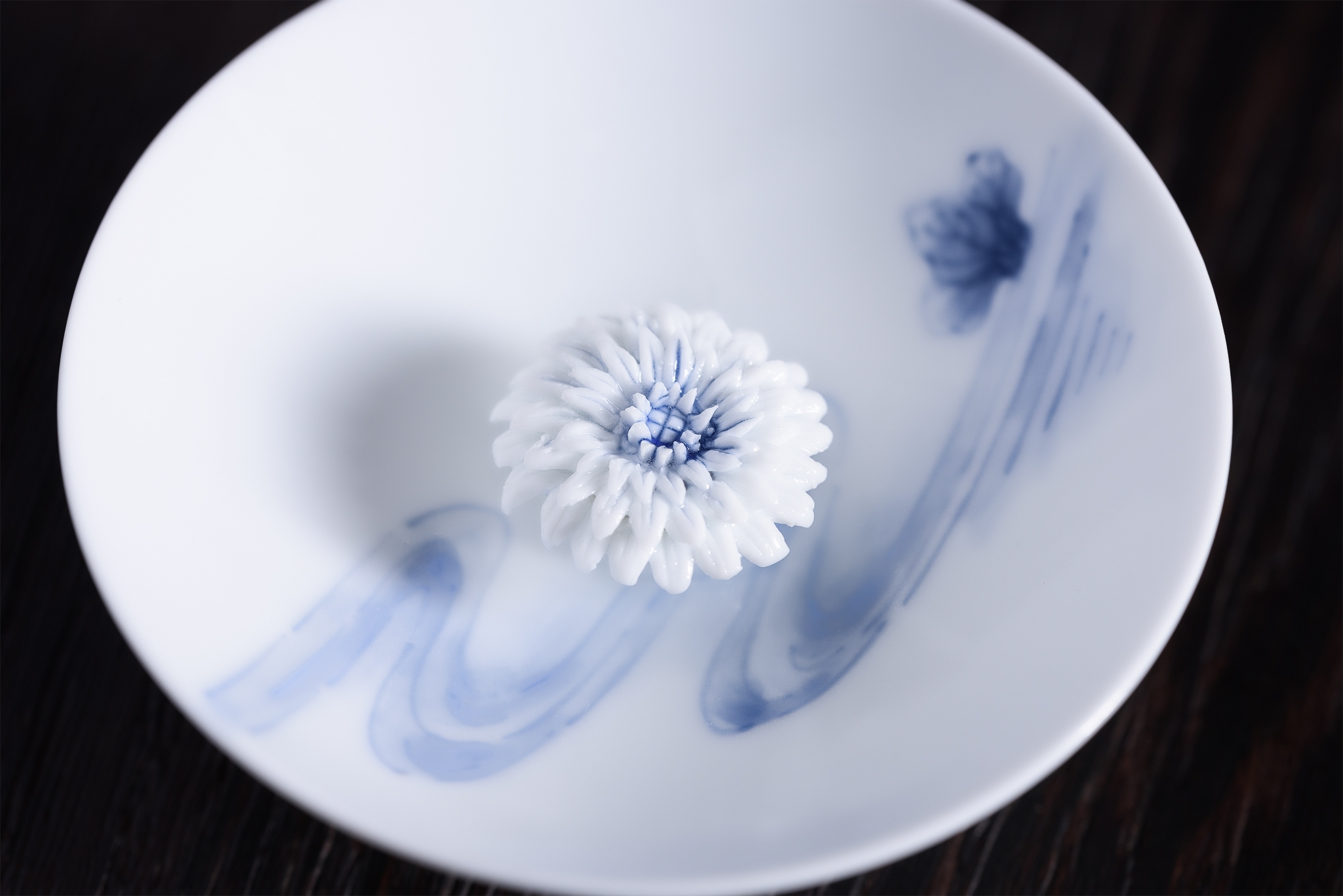 日本 三川內燒 菊飾丸 清酒杯