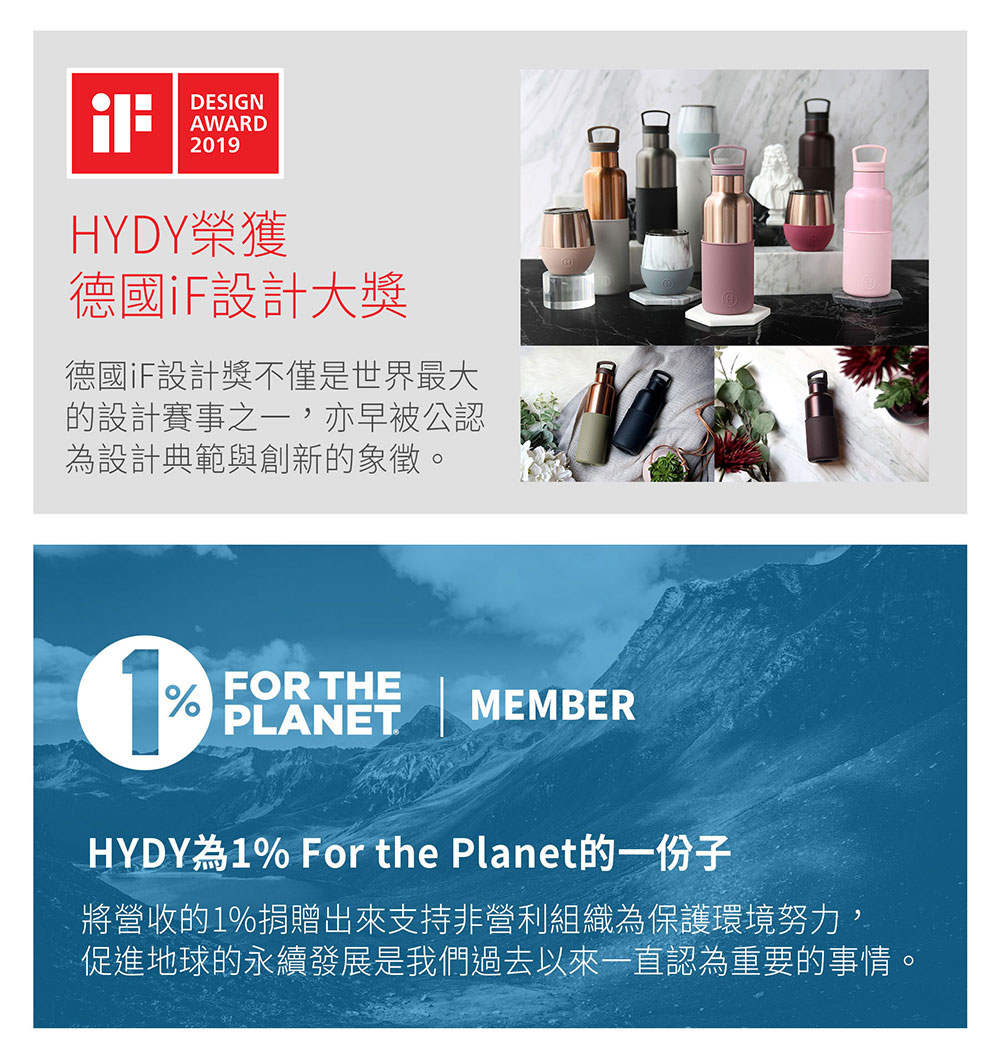 美國 HYDY 輕靚系列 透明冷水瓶 590ml 森綠瓶