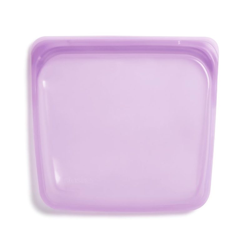 美國 Stasher 矽膠密封袋 方形 彩虹 (紫)