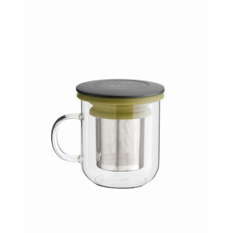丹麥設計 PO:Selected 玻璃泡茶杯 350ml (綠+黑)