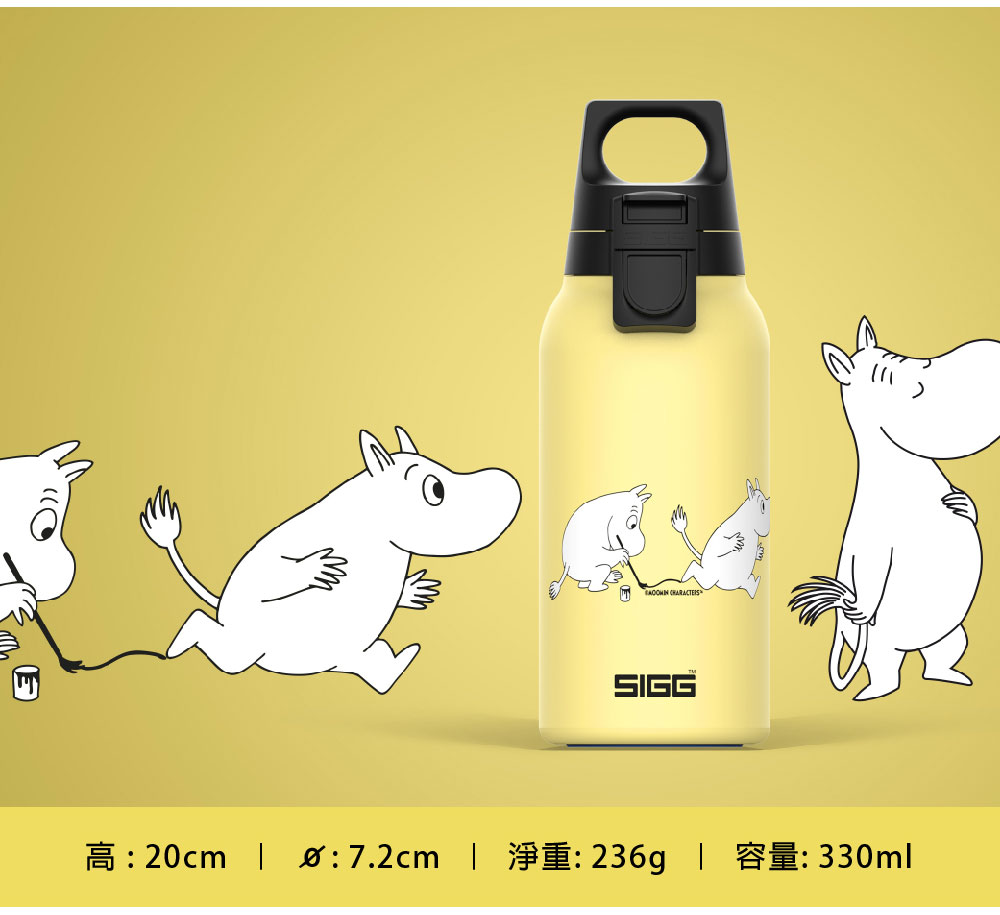 瑞士百年 SIGG x Moomin 輕量保溫瓶 330ml (嚕嚕米在塗鴉) 規格
