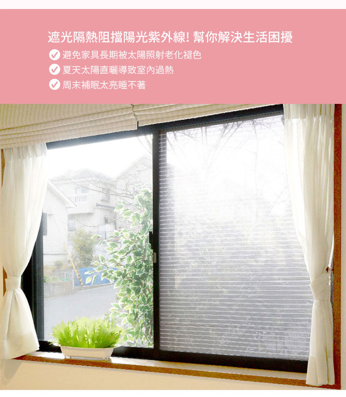 日本霜山 日製室內隔熱防曬遮光玻璃貼膜 (90x160cm)